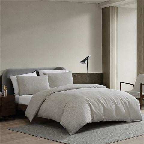 Kenneth Cole - Herringbone Quilt Cover Set Moss Queen 3pce
