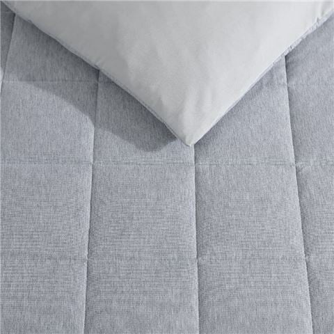 Kenneth Cole - Jersey Marle Quilt Cover Set Blue/Grey Queen 3pce