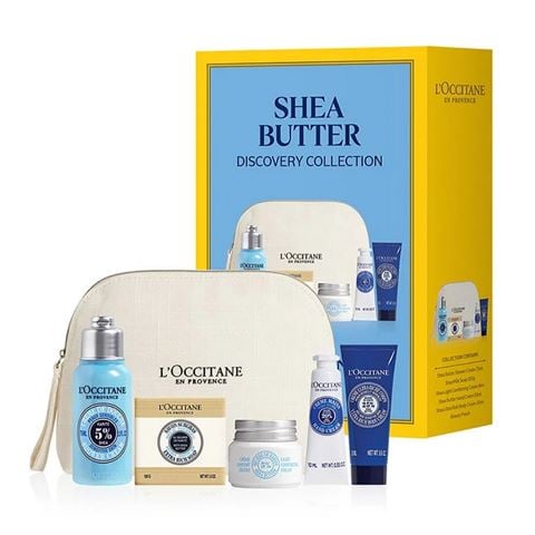 L'Occitane - Shea Butter Discovery Collection w/White Beauty Pouch 6pce