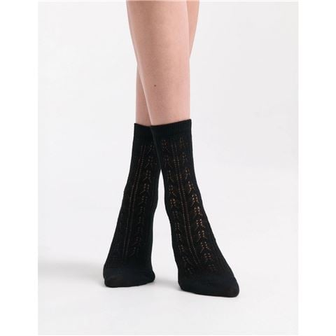Levante - Mia Pointelle Sock Nero