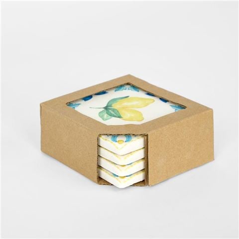 Florabelle - La Dolce Vita  Set of 4 Coasters Lemon