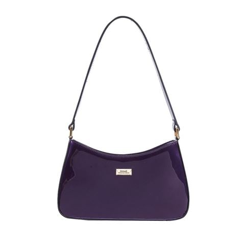 Serenade Leather - Allura Patent Leather Shoulder Bag w/RFID Purple