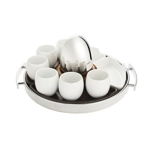Christofle - Mood Coffee Round Tray with Handle