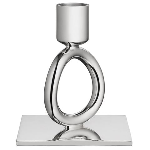 Christofle - Vertigo 1-Ring Silver Plated Candlestick