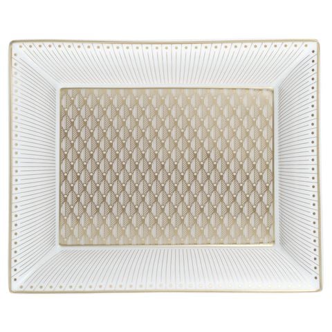 Christofle - Malmaison Imperiale Trinket Dish Porcelain w/Gold Finish 20cm