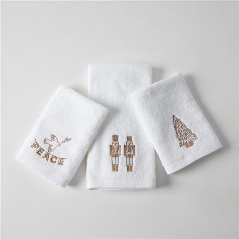 Christmas - Sparkle Hand Towel 3 Asst Designs 42x65cm