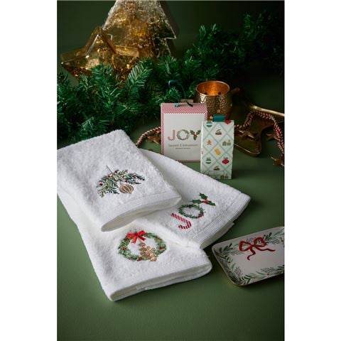 Christmas - Joyous Hand Towel 3 Asst Designs 42x65cm