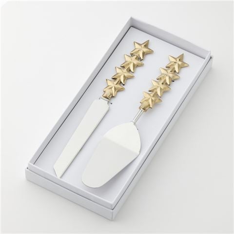Christmas Starlight Cake Servers Set 2pce - Peter's of Kensington