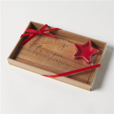 Christmas Christmas Serving Board w/Condiment Bowl Set 2pce - Peter's of Kensington