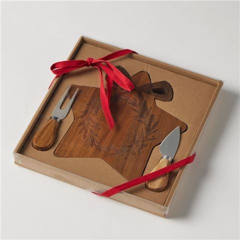 Christmas - Starry Cheeseboard & Knives Set 3pce