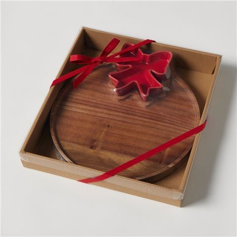 Christmas - Bauble Serving Board w/ Condiment Bowl