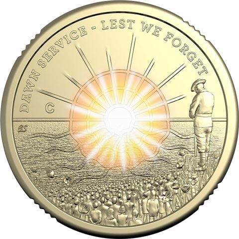 Royal Australian Mint - 2026 Dawn Service $2 'C' Mintmark Coloured Uncirculated Coin