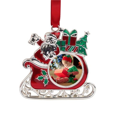 Whitehill - Santa Sleigh Photo Frame Ornament