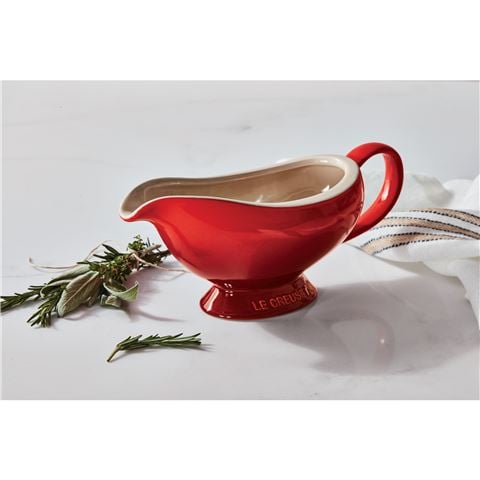 Le Creuset Stoneware Gravy Boat Cerise 460ml - Peter's of Kensington
