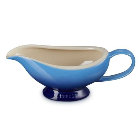 Le Creuset Stoneware Gravy Boat Azure Blue 460ml - Peter's of Kensington
