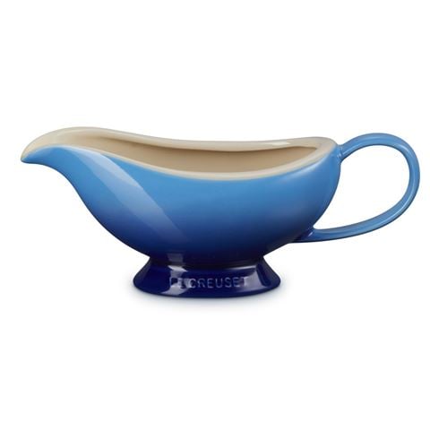 Le Creuset Stoneware Gravy Boat Azure Blue 460ml - Peter's of Kensington
