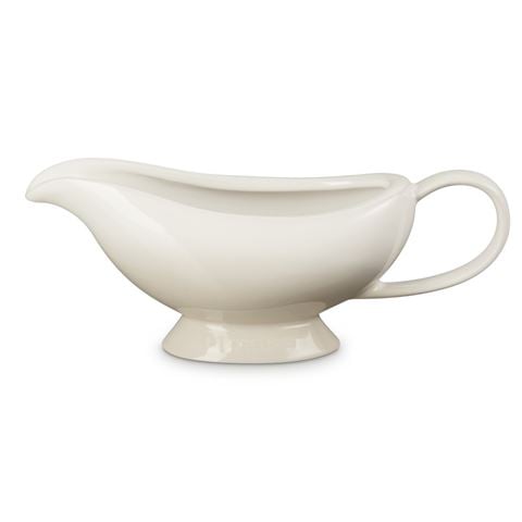 Le Creuset Stoneware Gravy Boat Meringue 460ml - Peter's of Kensington