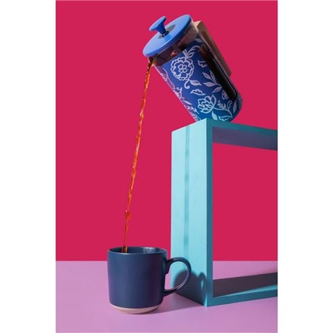 La Cafetiere - Pisa La Cafetiere Blu Fiorato 8 Cup