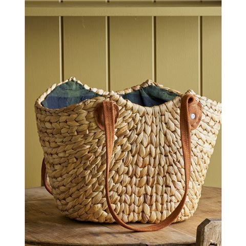 Robert Gordon - Market Lane Basket w/Tartan Lining & Suede Handles