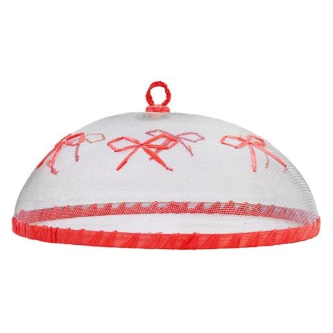 Coast To Coast - Mesh Food Cover Bows 35cm White/Red
