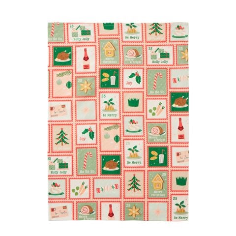 Coast To Coast - Xmas Stamp Cotton Tea Towel