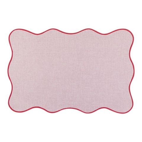 Coast To Coast Wavy Rectangle Placemat Pink 30x45cm - Peter's of Kensington