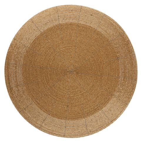 Coast To Coast - Glass Beaded Placemat Gold 36cm