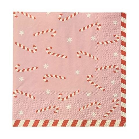 Christmas - Candy Cane 3ply Napkin Set 20pce