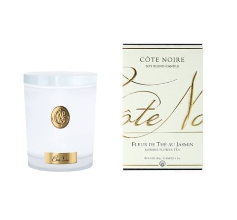 Cote Noire - Jasmine Flower Tea Candle w/Gold Crest 185g