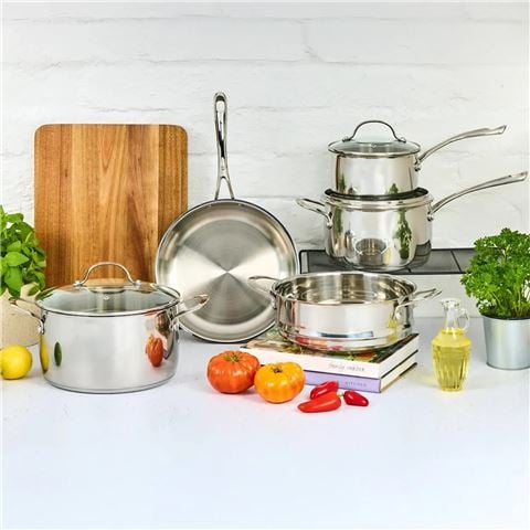 Swiss Diamond - Premium Steel Induction Cookware Set 5pce