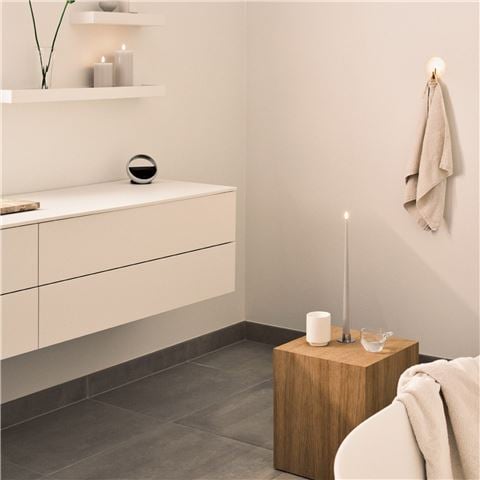 Ester & Erik - LED Taper Candle Linen Grey Set 2pce 30cm