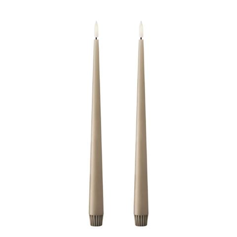 Ester & Erik - LED Taper Candle Nougat Note Set 2pce 30cm