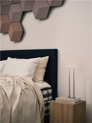 Ester & Erik - LED Taper Candle Soft Rose Set 2pce 30cm