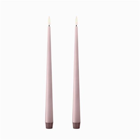 Ester & Erik - LED Taper Candle Soft Rose Set 2pce 30cm