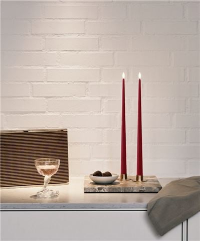 Ester & Erik - LED Taper Candle Winter Berry Set 2pce 30cm