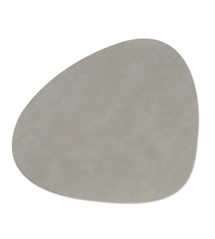 Linddna - Table Mat Curve L Nupo Light Grey 37x45cm