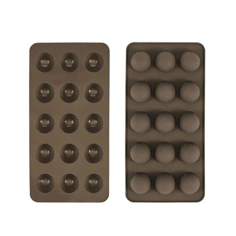 Avanti - Chocolate Silicone Mould Ribbed Dome Set 2pce