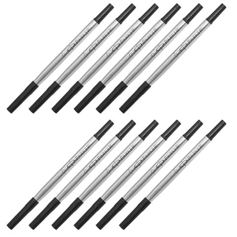 Parker - Rollerball Fine Black Refill Set 12 Pack