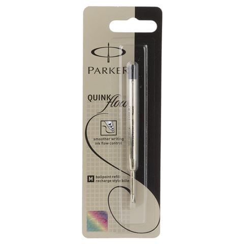 Parker - QuinkFlow Medium Ballpoint Refill Black Set 10pce