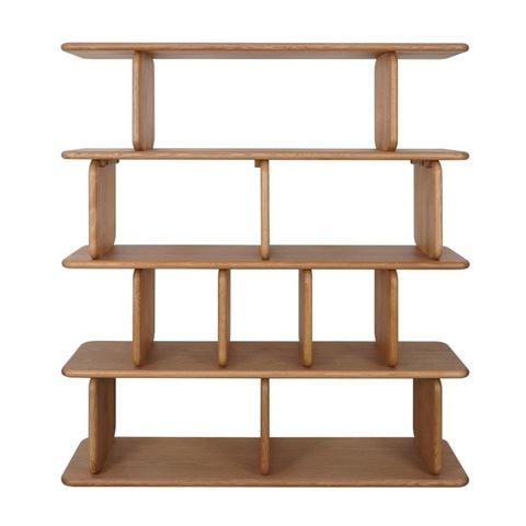 Cafe Lighting Tudor Oak Shelving Unit 4 Tier Natural - Peter's of Kensington
