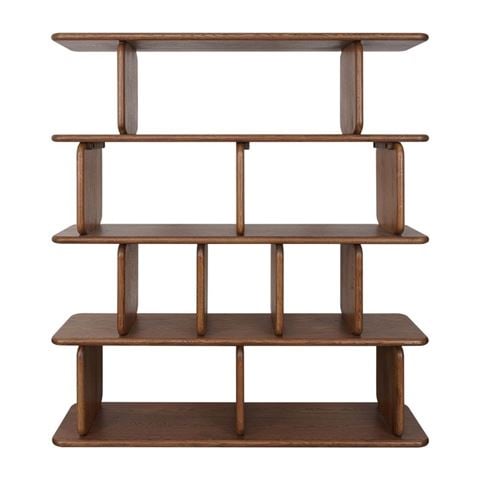 Cafe Lighting Tudor Oak Shelving Unit 4 Tier Walnut - Peter's of Kensington