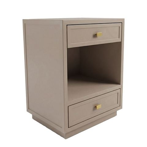 Cafe Lighting Logan Bedside Table Taupe Small - Peter's of Kensington