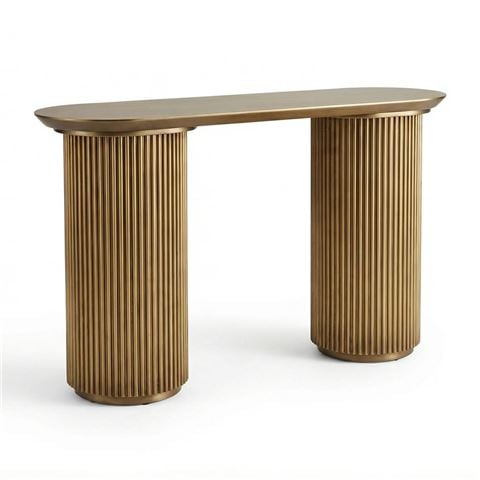 Cafe Lighting Nomad Console Table Antique Gold Small - Peter's of Kensington