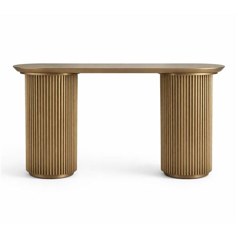 Cafe Lighting Nomad Console Table Antique Gold Small - Peter's of Kensington