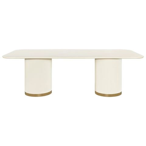 Cafe Lighting Eli Rectangular Dining Table Ivory 2.4metre Length - Peter's of Kensington