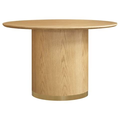 Cafe Lighting Eli Round Dining Table Oak 1.2m - Peter's of Kensington