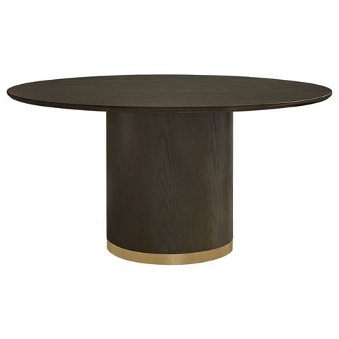 Cafe Lighting Eli Round Dining Table Smoked Oak 1.5m - Peter's of Kensington