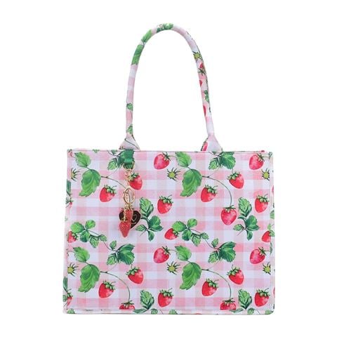 White Lotus - Queen of Hearts Book Tote Strawberry Charm & Shopper