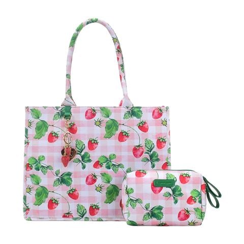 White Lotus - Queen of Hearts Book Tote Strawberry Charm & Shopper
