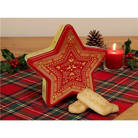 Valley Produce Company - Luxury Festive Star Shortbread Tin 180g